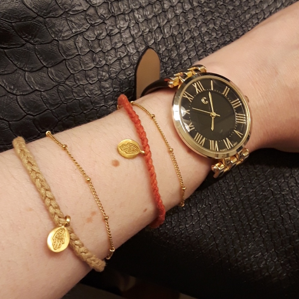 Hamsa Gold-tone Bracelets